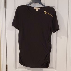 EUC Black Micheal Kors Short Sleeve Top Large